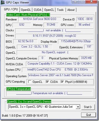 GPU caps viewer