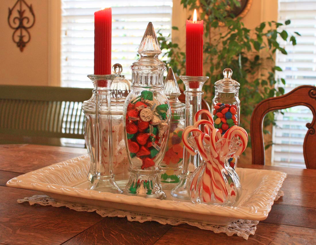 Candy Christmas Table Centerpieces Ideas