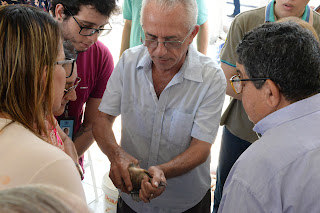 Pedro Eymard, chefe do Centro de Pesquisas de Pentecoste falou sobre o cultivo de peixes durante a  programação de 110 anos do DNOCS