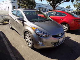 Hyundai Elantra after collision repairs at Almost Everything Auto Body.