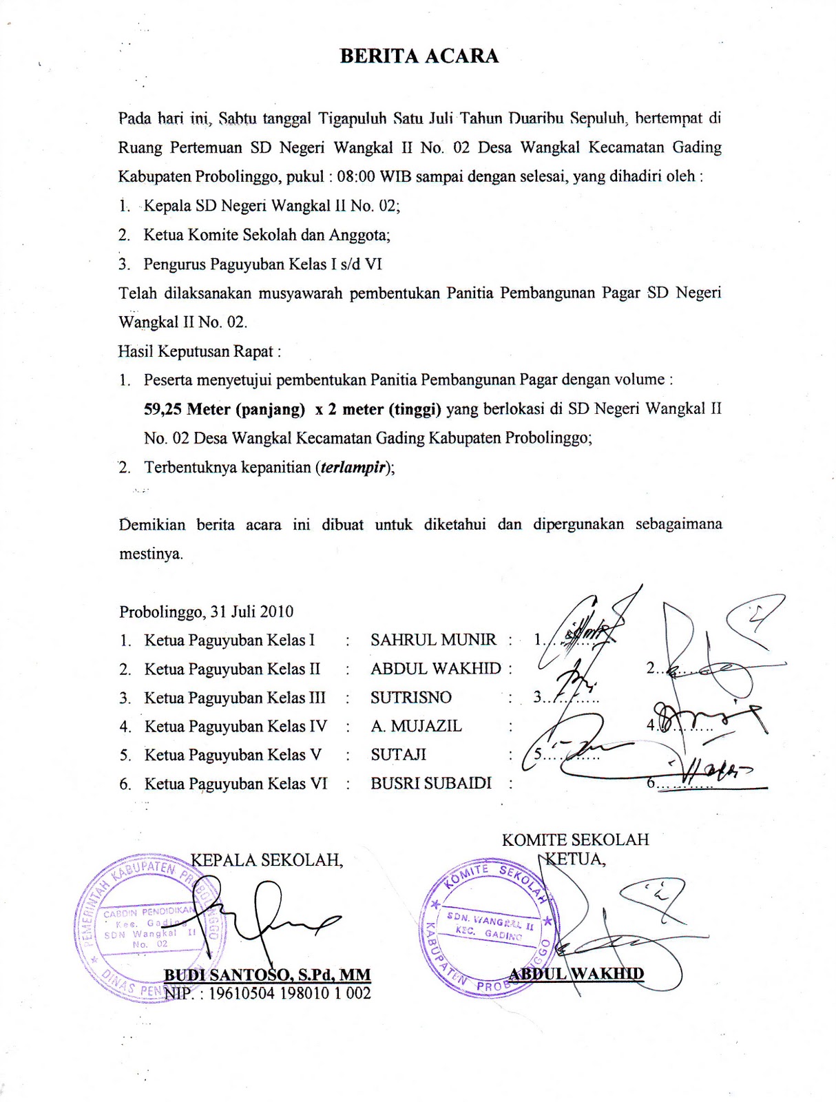 Contoh Berita Acara Pengurus Yayasan - Contoh Siar