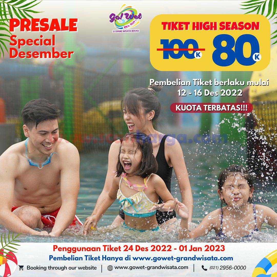 GOWET GRAND WISATA Promo PRESALE Tiket High Season cuma 80RB