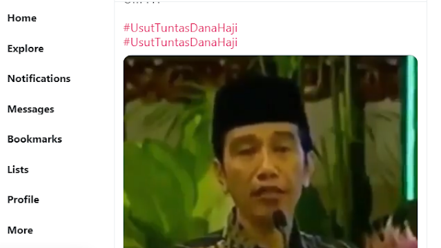 Trending <i>#UsutTuntasDanaHaji</i>, Beredar Video Jokowi-Maruf soal Dana Haji untuk Infrastruktur