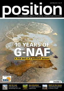 Position. Surveying, mapping & geo-information 70 - April & May 2014 | CBR 96 dpi | Bimestrale | Professionisti | Logistica | Distribuzione
Position is the only ANZ-wide independent publication for the spatial industries. Position covers the acquisition, manipulation, application and presentation of geo-data in a wide range of industries including agriculture, disaster management, environmental management, local government, utilities, and land-use planning. It covers the increasing use of geospatial technologies and analysis in decision making for businesses and government. Technologies addressed include satellite and aerial remote sensing, land and hydrographic surveying, satellite positioning systems, photogrammetry, mobile mapping and GIS. Position contains news, views, and applications stories, as well as coverage of the latest technologies that interest professionals working with spatial information. It is the official magazine of the Surveying and Spatial Sciences Institute.