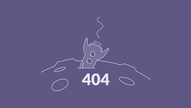 404 image that shows a sinking website