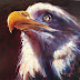 ORIGINAL CONTEMPORARY BALD EAGLE Painting on Panel in OILS by OLGA
WAGNER