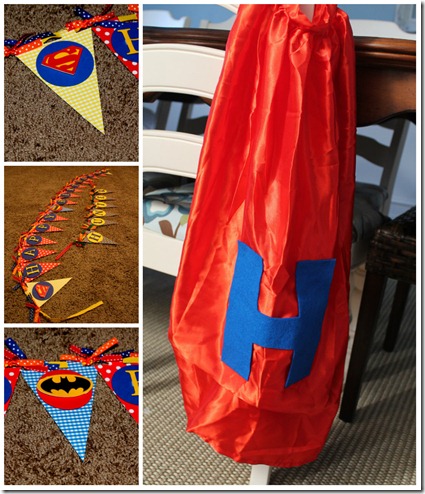 super hero banner collage