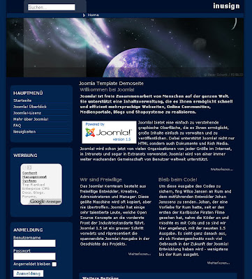 Inusign Galaxy - шаблон для Joomla 1.5