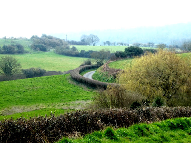 Landscape with winding Rew Lane, Ventnor