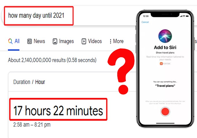 What does Siri - Google say when you ask how many days until 2021?