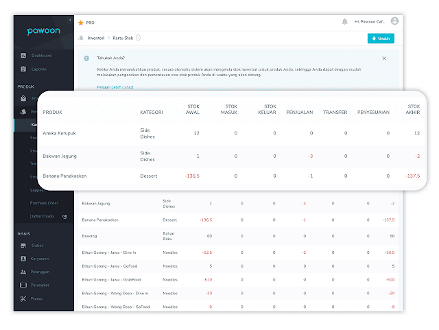 Aplikasi Kasir Gratis - Pawoon