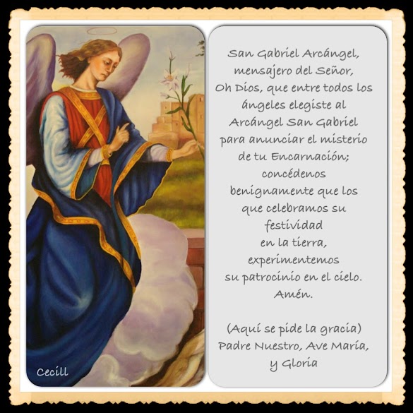 Oracion Al Arcangel Gabriel : Oracion Al Arcangel San Gabriel 2019 - Gabriel es mencionado en el antiguo y el nuevo testamento de la biblia.