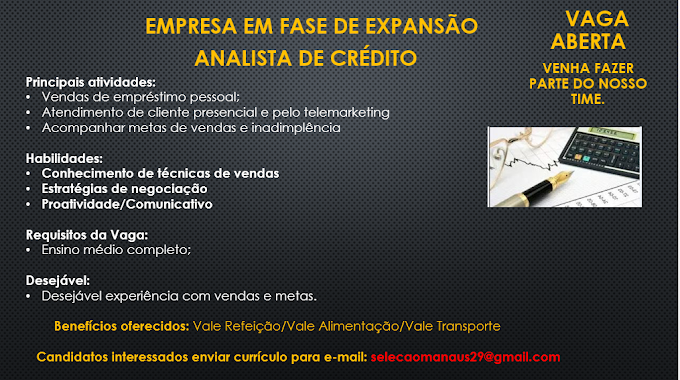 🔰🔰 Atendente de Clínica/Talento em Vendas/Auxiliar de Lavagem/Secretaria/Analista em Crédito