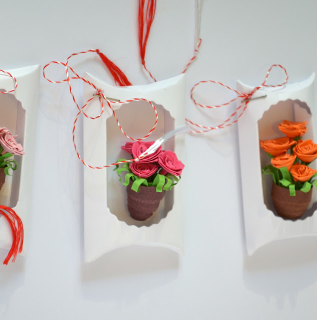 Martisoare quilling 2015 trandafiri ghiveci Circul Magic