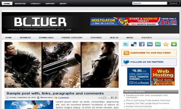 Bliver Blogger Template