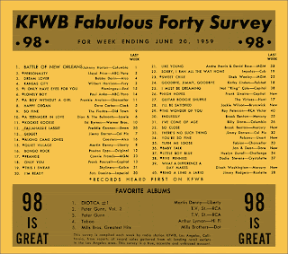 KFWB Fab Forty - June 20, 1959