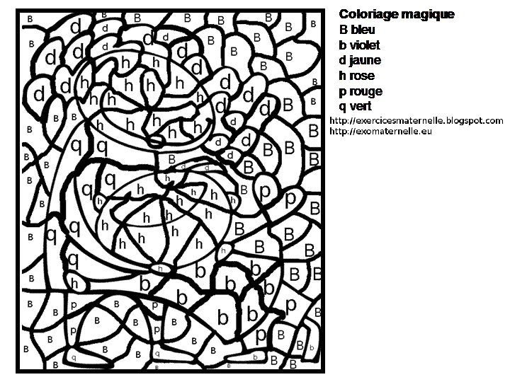 coloriage magique grande section lettres