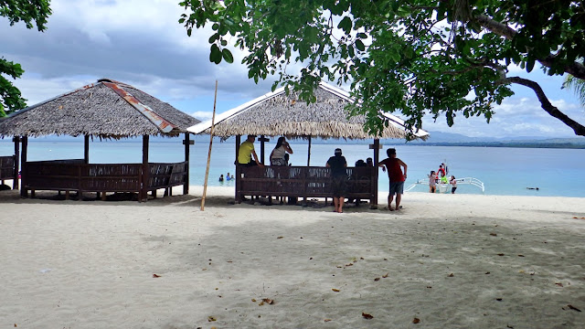 cottages and white sand at Canigao Island, Matalom Leyte