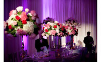 Sophisticated Purple Wedding Table Decorations