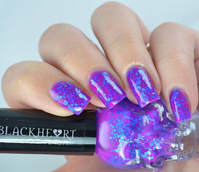 BlackHeart Beauty Violet & Blue Glitter Nail Polish