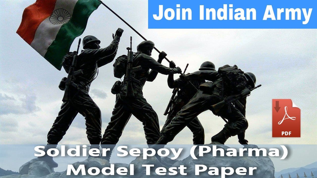 Join Indian Army Soldier Soldier Sepoy Pharma Model Test Paper In English And Hindi Pdf