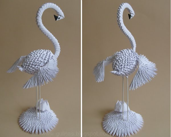 Gulnas Kunstblog Flamingo 3d Modulares Origami