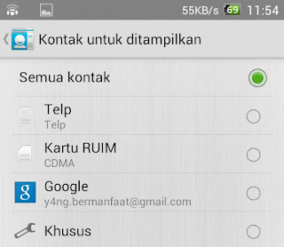 Backup kontak Android termudah