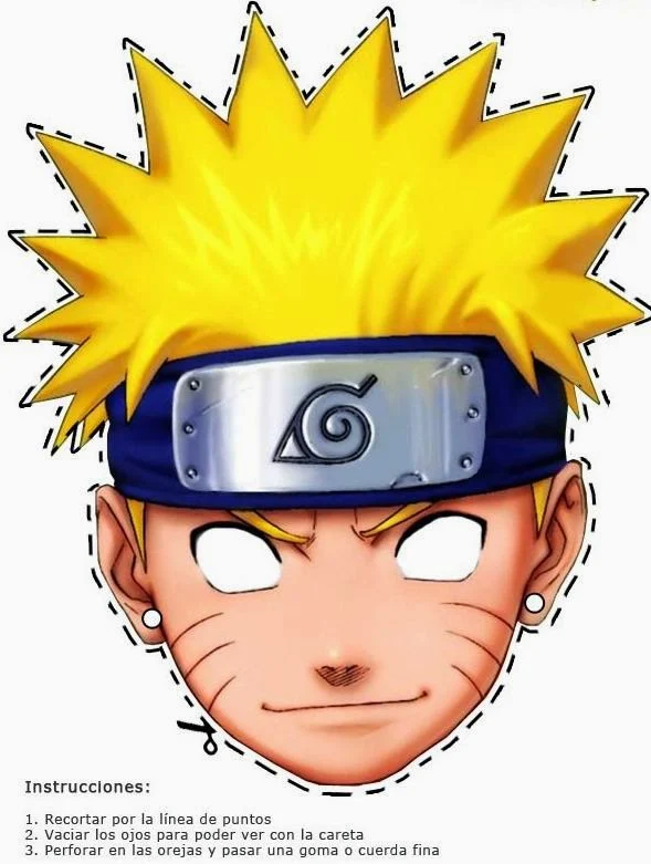 Naruto Free Printable Mask.