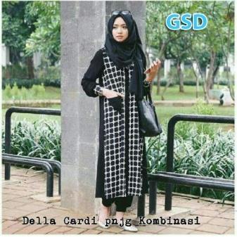 20 Ide Baju  Gamis  Kotak  Kotak  Hitam Putih Tricia Goes 