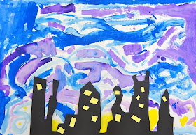 Talking Walls art with kids: Starry Night for 2nd grade