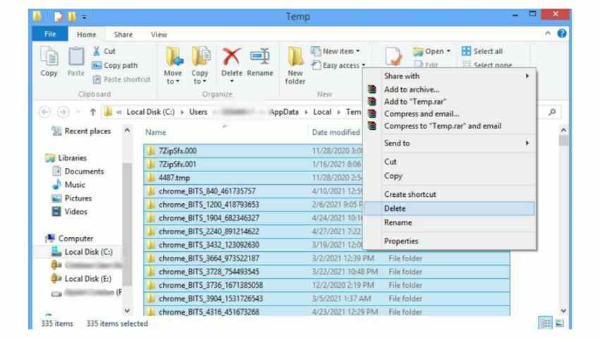 How to Find and Delete Temporary files in Windows 7/8/10