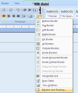 cara membuat garis bawah kop surat di microsoft word 2007