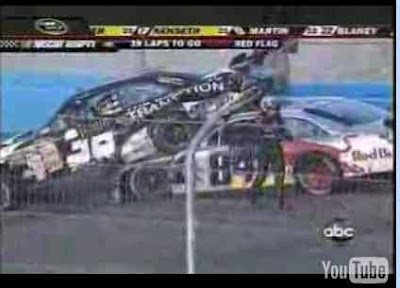 National Association  Stock  Auto Racing Crash on Dtv Ad Gets Mileage In Race Car Crash  Fcc Chief