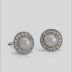 Freshwater Cultured Pearl and White Topaz Halo Earrings 