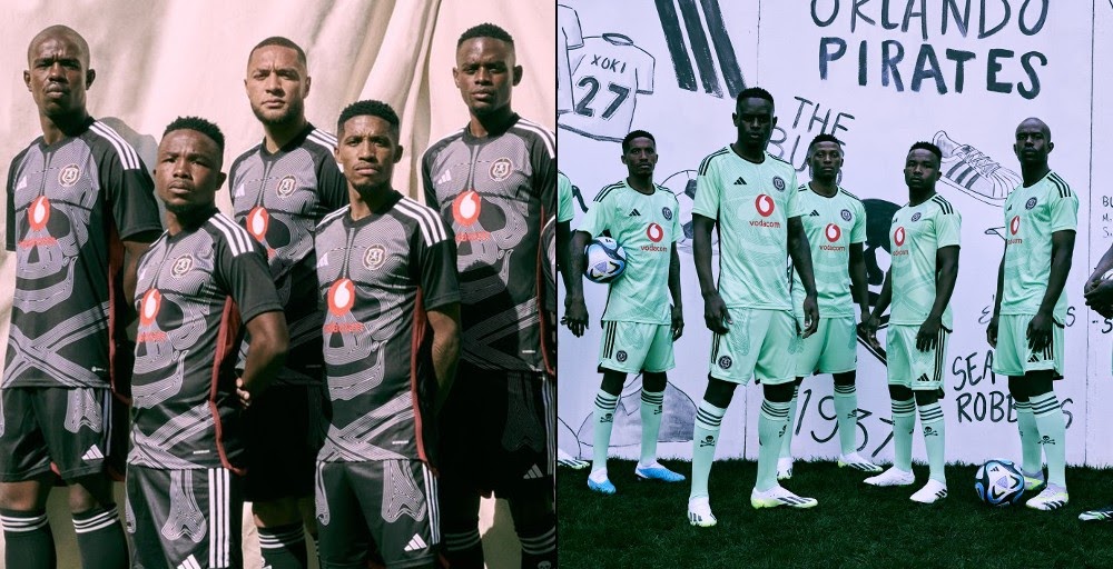 Orlando Pirates 23-24 Home & Away Kits Revealed - Designed by Thebe Magugu  - Footy Headlines