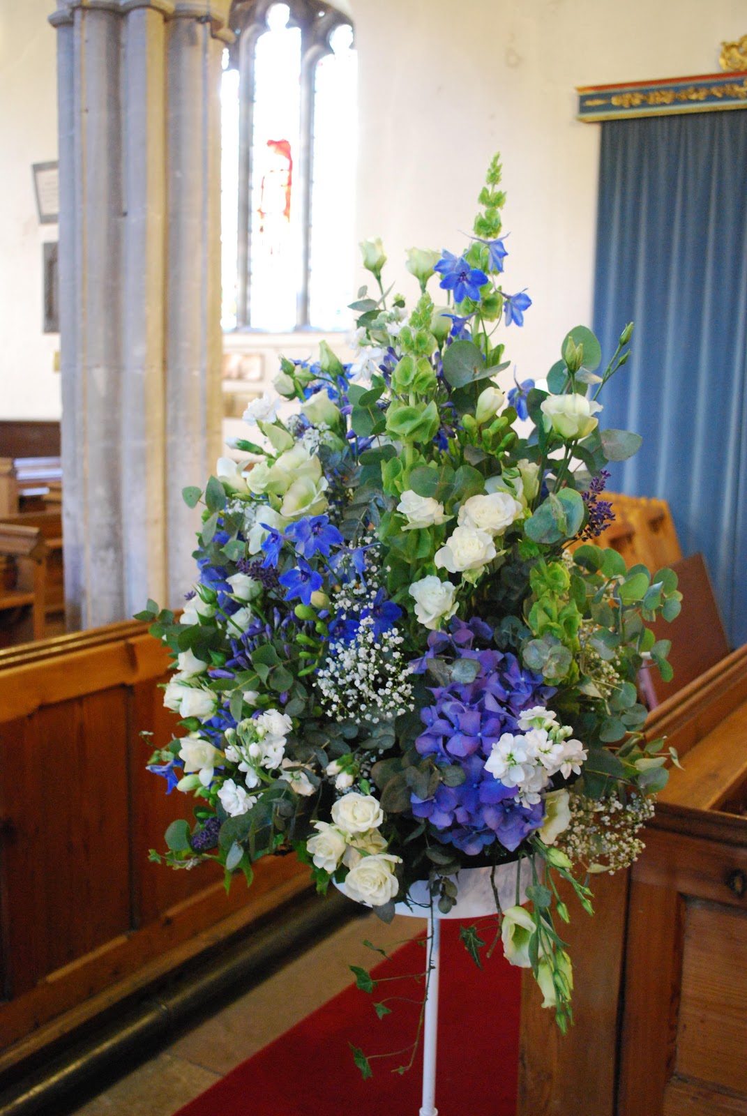 blue wedding flower