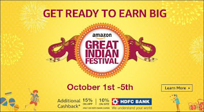 Amazon Great Indian Festival Start From October 1st - 5th 