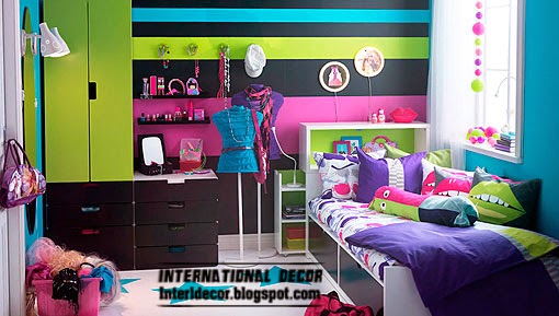 teen room in bright colors decor