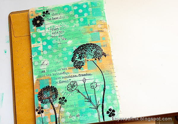 Layers of ink - Mixed Media Art Journal Background Tutorial by Anna-Karin Evaldsson.