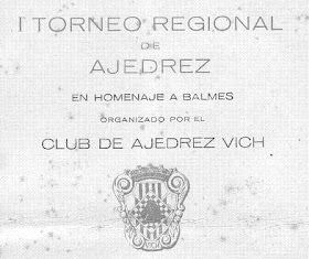 Cartel del Torneo Regional de Ajedrez de Vic 1949