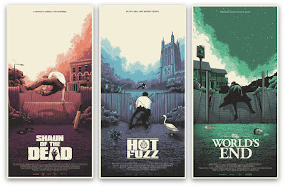 The Cornetto Trilogy Movie Poster Screen Print Series by Mark Bell x Vice Press