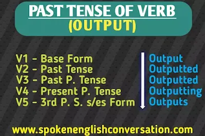 output-past-tense,output-present-tense,output-future-tense,past-tense-of-output,present-tense-of-output,past-participle-of-output,