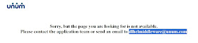 Unum site error