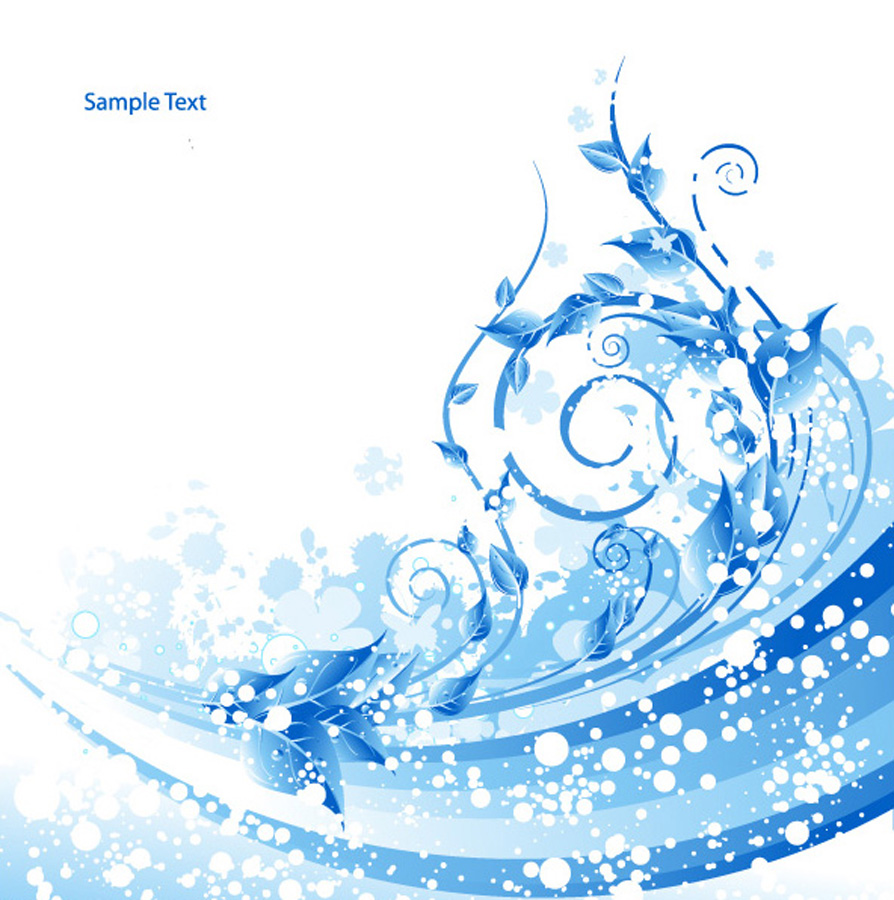 Free Vector がらくた素材庫 涼しい水のクリップアート Cool Water Theme Vector イラスト素材