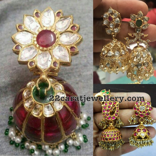 Kundan and Pachi Jhumkas