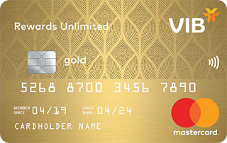 Thẻ VIB Rewards Unlimited ( Tặng điểm không giới hạng)
