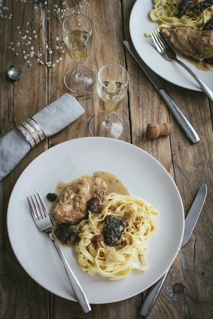 Blanquette de poulet aux morilles