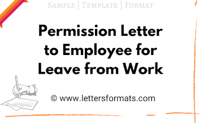 permission letter for leave from work
