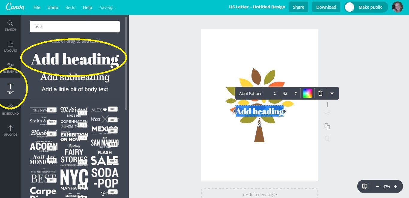 how to create a printable with canva