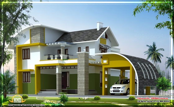 Contemporary villa in Kerala - 2592 Sq.Ft. - April 2012